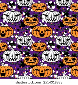 Pumpkin pattern background design for background, wallpaper, carpet, wrapping, fabric, textile fashion wearing.