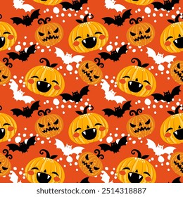 Pumpkin pattern background design for background, wallpaper, carpet, wrapping, fabric, textile fashion wearing.