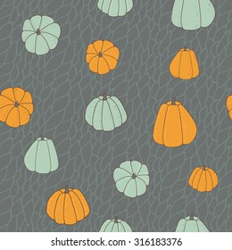 Pumpkin pattern. It can be used for design Halloween party, invitations, scrapbook.