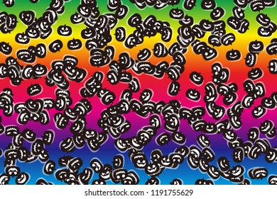 Pumpkin pattern of Halloween, image of autumn event, for cloth pattern and wrapping paper