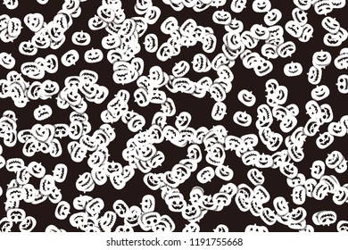 Pumpkin pattern of Halloween, image of autumn event, for cloth pattern and wrapping paper