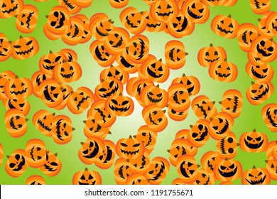 Pumpkin pattern of Halloween, image of autumn event, for cloth pattern and wrapping paper