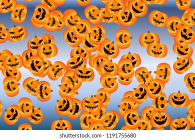 Pumpkin pattern of Halloween, image of autumn event, for cloth pattern and wrapping paper