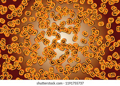 Pumpkin pattern of Halloween, image of autumn event, for cloth pattern and wrapping paper