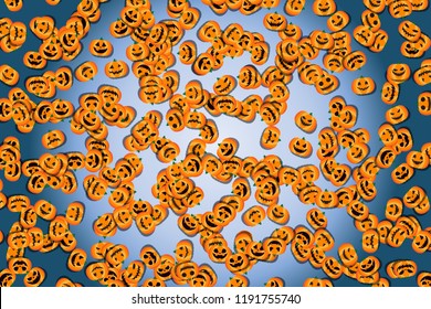 Pumpkin pattern of Halloween, image of autumn event, for cloth pattern and wrapping paper