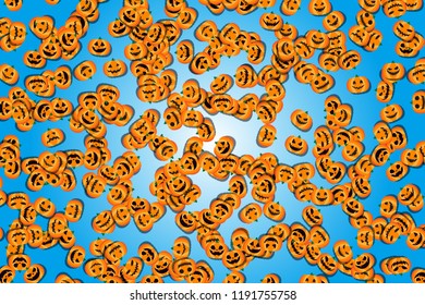 Pumpkin pattern of Halloween, image of autumn event, for cloth pattern and wrapping paper