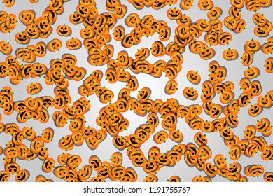 Pumpkin pattern of Halloween, image of autumn event, for cloth pattern and wrapping paper