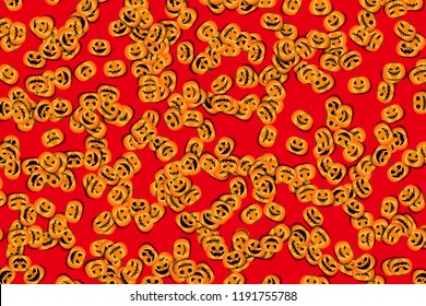 Pumpkin pattern of Halloween, image of autumn event, for cloth pattern and wrapping paper