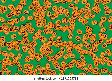 Pumpkin pattern of Halloween, image of autumn event, for cloth pattern and wrapping paper