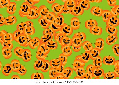 Pumpkin pattern of Halloween, image of autumn event, for cloth pattern and wrapping paper
