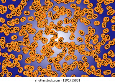 Pumpkin pattern of Halloween, image of autumn event, for cloth pattern and wrapping paper