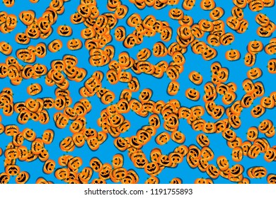 Pumpkin pattern of Halloween, image of autumn event, for cloth pattern and wrapping paper