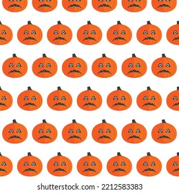 pumpkin pattern halloween night party background vector