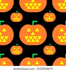 pumpkin pattern for halloween. vector illustration