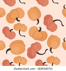 Pumpkin pattern. Isolated pumpkin. Halloween. Fall.