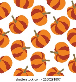 Pumpkin pattern seamless. Halloween party and autumn background.