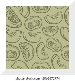 Pumpkin Pattern, Seamless Pattern Printable Vector Illustration