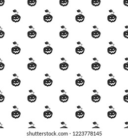 Pumpkin pattern seamless repeat background for any web design