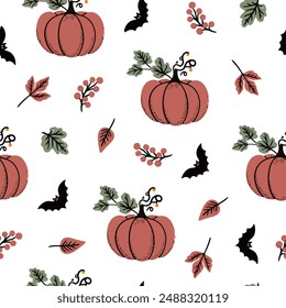 Pumpkin pattern. Set of pumpkins. Pumpkin of different shapes and colors. Design, pattern for Thanksgiving. Autumn pumpkin. Pumpkin for Halloween.