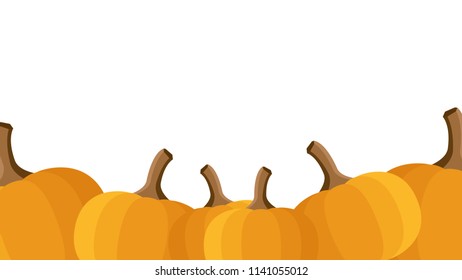 Pumpkin pattern vector. free space for text. wallpaper. background.