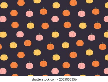 Pumpkin pattern wallpaper. Pumpkin symbol vector. Pumpkin icon.