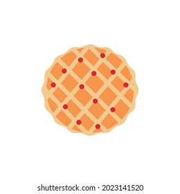 Pumpkin pie in an abstract style. Autumn pie for Thanksgiving. Vector