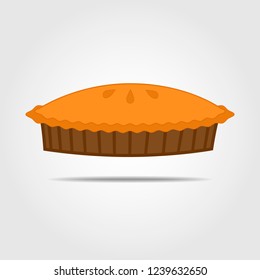 Pumpkin pie with background