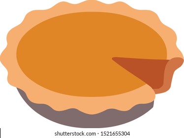 Pumpkin pie cartoon clipart - delicious looking pumpkin pie slices and whole pies perfect for the autumn season