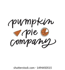 Pumpkin Pie Company Logo Illustration