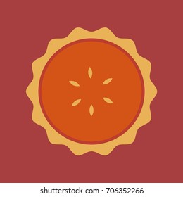 Pumpkin Pie Flat Icon