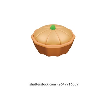 pumpkin pie icon 3d illustration render