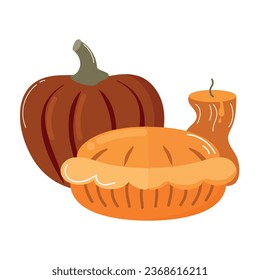 Pumpkin pie icon clipart avatar logotype isolated vector illustration