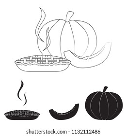 Pumpkin pie illustration