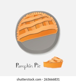 Pumpkin pie illustration.