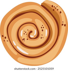 Pumpkin pie isolated white background, vector, autumn illustration 