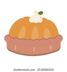 Pastel de calabaza con capas y crema
Ilustración vectorial de pastel de calabaza, incluyendo rebanadas de nata, pastel cubierto y pastel entero. Adecuado para una variedad de propósitos, como productos impresos