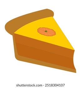 Pumpkin Pie with Layers and Cream
Vector illustration of pumpkin pie, including slices of cream, covered pie and whole pie. Suitable for a variety of purposes such as printed products