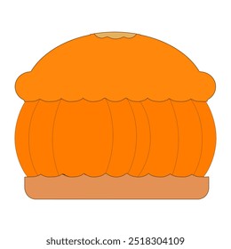 Pastel de calabaza con capas y crema
Ilustración vectorial de pastel de calabaza, incluyendo rebanadas de nata, pastel cubierto y pastel entero. Adecuado para una variedad de propósitos, como productos impresos