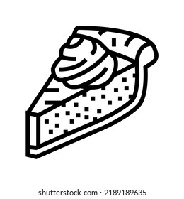 pumpkin pie line icon vector. pumpkin pie sign. isolated contour symbol black illustration