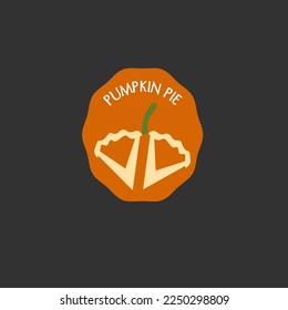 Pumpkin Pie Logo Template. Vector illustration.