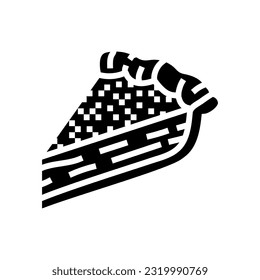 pumpkin pie slice food snack glyph icon vector. pumpkin pie slice food snack sign. isolated symbol illustration