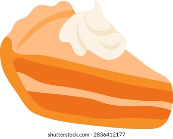 Pumpkin pie slice and