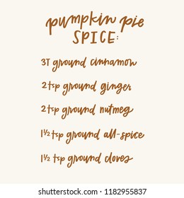 Pumpkin Pie Spice Recipe