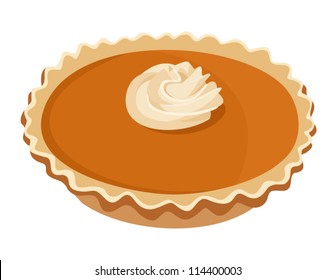 Pumpkin Pie. Vector Illustration.