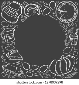 pumpkin pie white on black circuit