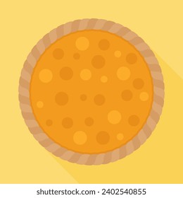 Pumpkin Pie with yellow blackground vector Illustration