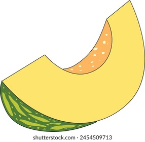 Eine Kürbisstück-Vektorillustration
