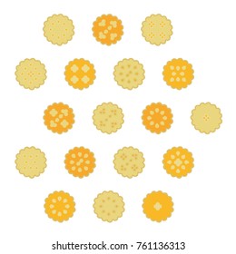 Pumpkin pies set - vector illustration