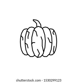 Pumpkin, plant, food icon. Element of Dia de muertos icon