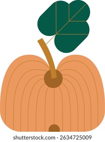 Ilustración vectorial de hojas de planta de calabaza